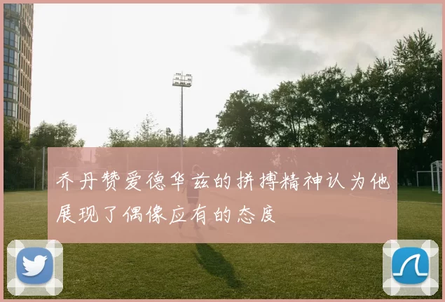 乔丹赞爱德华兹的拼搏精神认为他展现了偶像应有的态度